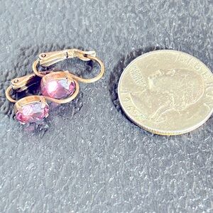 Sabika Purple Earrings with Gold-Toned Setting and Sparkling Swarovski Crystals